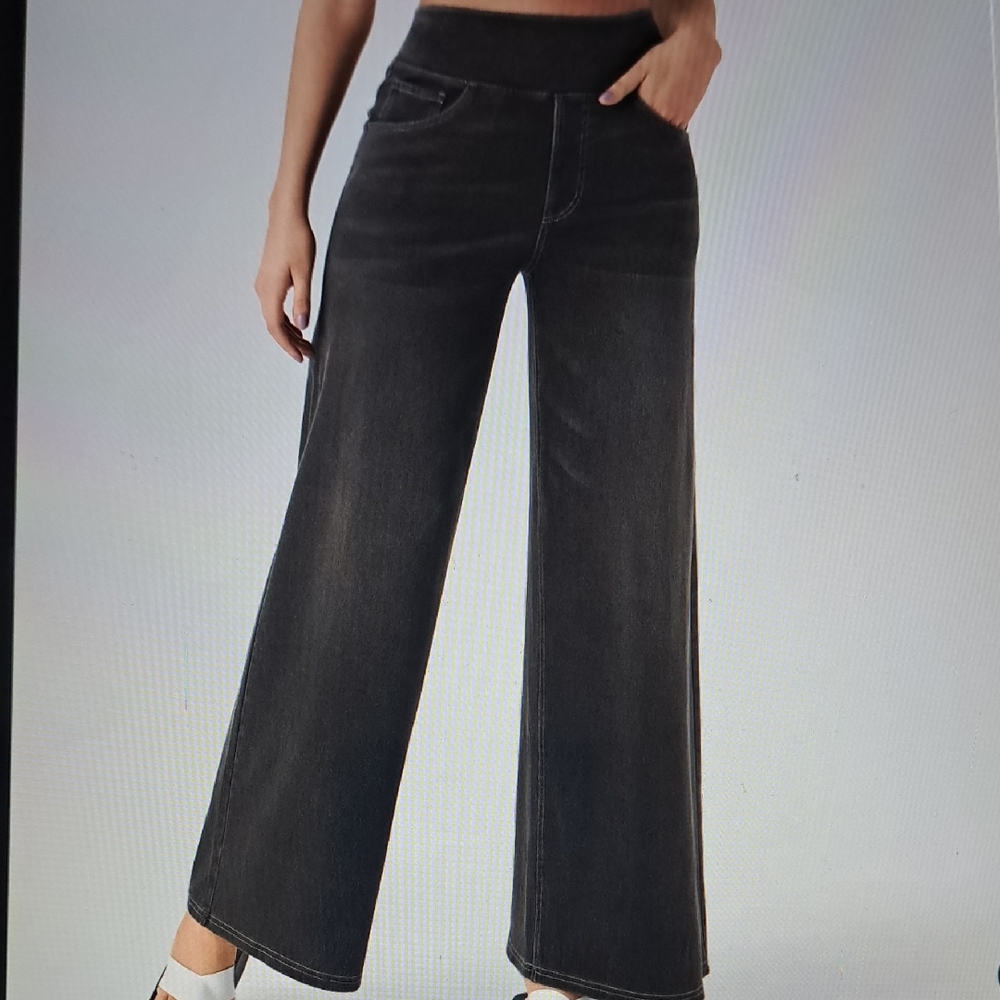 XLARGE.   HALARA FLEX BAGGY WIDE LEG KNIT DENIUM JEANS